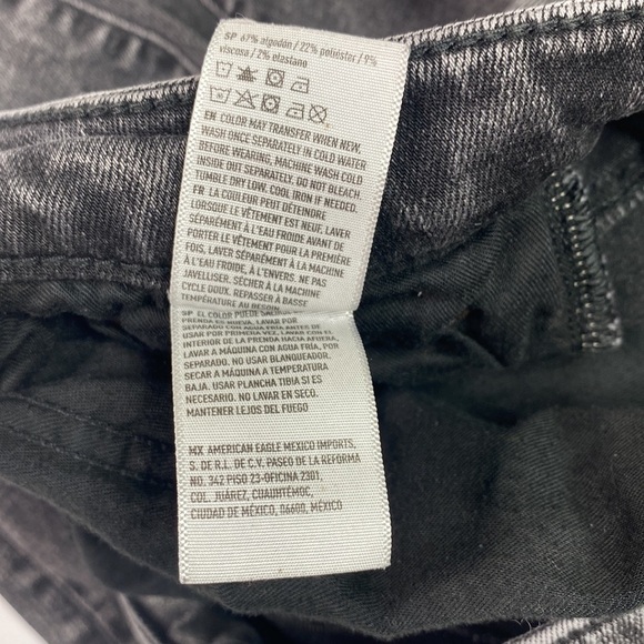 American Eagle Next Level Flex Slim Grey Black Distressed Jeans 28x32 - Picture 14 of 14